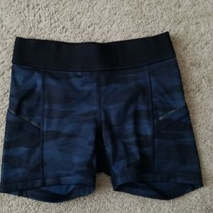 Lululemon Navy/Black Patterned Running Shorts